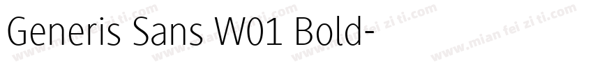 Generis Sans W01 Bold字体转换